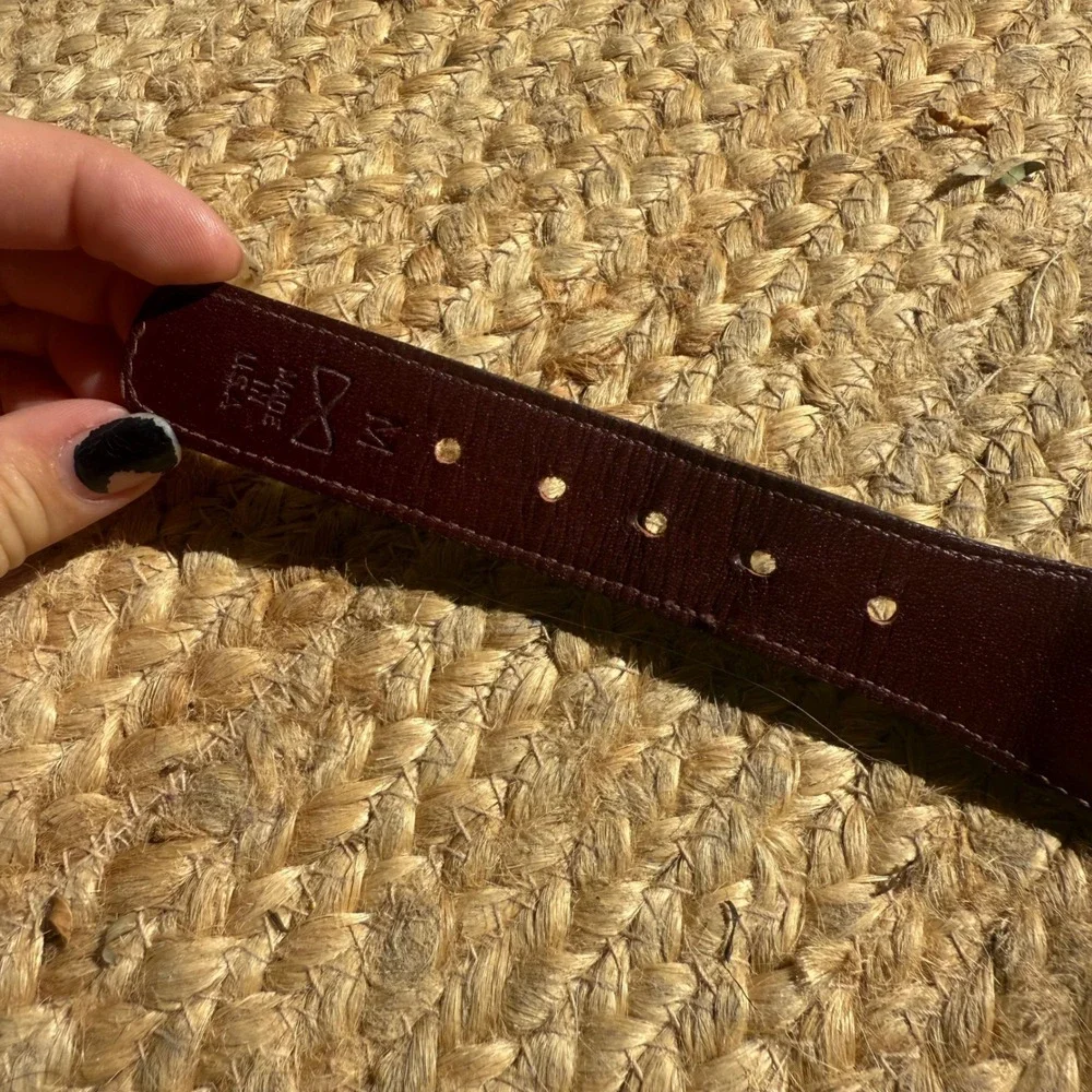 Vintage Mallard Duck Surcingle Belt Navy Canvas Leather Brass Made in USA